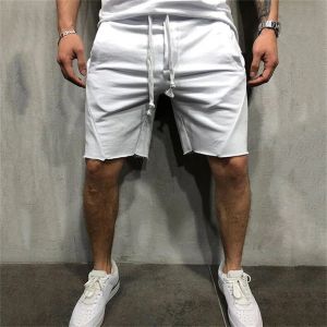 QNPQYX New Summer Coton Hip Hop Hommes Shorts Bodybuilding Fitness Sweat Shorts Jogger Casual Gymnases Hommes