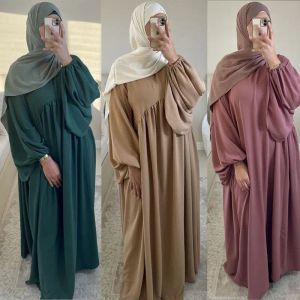 QNPQYX Ramadan Abaya Femme Muslim Hijab Druke Kaftan Caftan Muslim pour femmes Vestido Islam Culte Service de service Robe