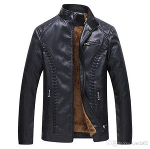 QNPQYX Winterleren jas Men Super Warm Lining PU Jackets Zwart Plus Size 6xl Business Casual Mens Coats Mannelijk