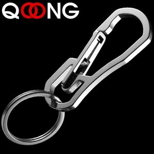 QOONG 2021 haute qualité métal porte-clés hommes en acier inoxydable porte-clés porte-clés boucles de ceinture Chaveiro voiture porte-clés Y02 G1019