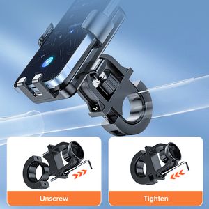 QOOVI Bike Phone Holder Stand Bicycle Phone Telephone Solder GPS GPS Prise en charge du support de choc pour iPhone 14 Pro Samsung Xiaomi
