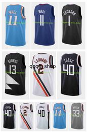 qq8 Custom Basketball Jersey John 11 Wall 2 Leonard Paul 13 George Terance 14 Mann Reggie 1 Jackson Ivica Zubac Clipper Jersey Nicolas Batum 2023 City Batum Edition