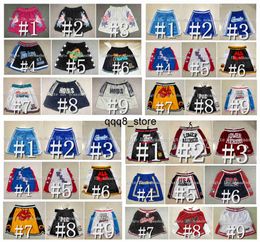 qq88 Goedkope Heren Team Basketbal Shorts Gewoon Kort Don Met Zak Rits Hip Pop Sportkleding Broek Joggingbroek Blauw Wit Zwart Rood Paars Steek Goede Kwaliteit Man Maat S-XXL