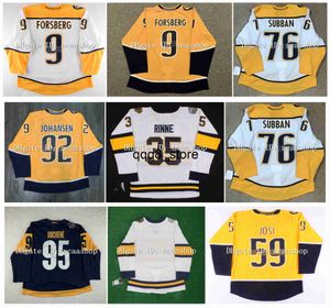 qq88 Maillot de hockey des Predators de Roman Josi Filip Forsberg Mikael Granlund Matt Duchene Juuse Saros Ryan Johansen Yakov Trenin Mattias Ekholm Luke Kunin Rinne Dante Fab