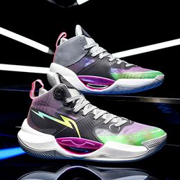 QQA Dress Shoes Hoogwaardige Heren Basketball Sneakers Ultralight Training Sports Ademend kussen Hightop Top