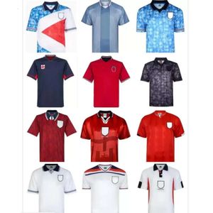 Qqq8 1986 1996 1990 Camisetas retro de Inglaterra Black Out Mash Up Shirt 1982 98 2002 2008 Shearer Soccer Jersey 1989 Gerrard Scholes 1994