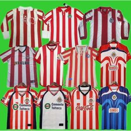 qqq8 1996 1997 Maillots de football rétro Chivas Regal 2007 2006 Guadalara 60e 100e 110e homme Maillot de football classique S-xxl 06 07 96 97