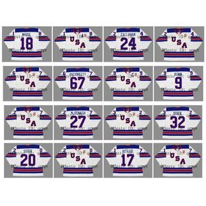 qqq8 2010 2014 2016 Vintage Team USA Jersey 34 AUSTON MATTHEWS 67 MAX PACIORETTY 18 COLIN WHITE 24 RYAN CALLAHAN Camisetas de hockey personalizadas blancas