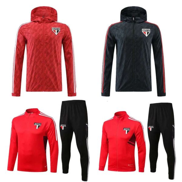 Qqq8 2023 Ensembles de football de Sao Paulo Veste de survêtement 22 23 Vestes de costume d'entraînement de football G.sara Igor Gomes Dani Aes Pato Hernanes J. Rojas Luan