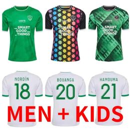 Qqq8 23 24 Maillots comme Saints Soccer Jerseys 2023 2024 Maillot Asse Etienne Krasso Chambost Lobry Charbonnier Wadji Football Shirts