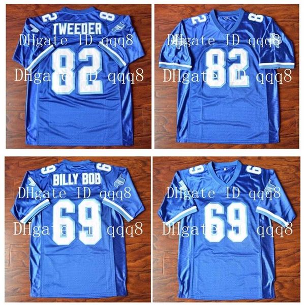 qqq8 69 Maillot BILLY BOB 82 Charlie Tweeder 4 Jonathan Moxon West Canaan Coyotes Varsity Blue football Version du film Maillots Taille S-XXXL