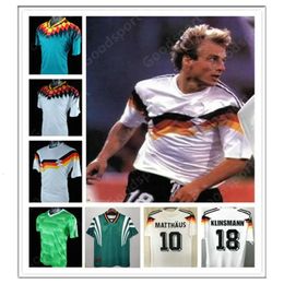 qqq8 88 90 96 94 14 92 04 Retro Voetbalshirt Klinsmann Matthaus Mueller Muller Effenberg Ozier Kahn Deutschland Ballack Football Klose