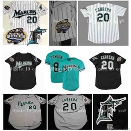 qqq8 Air01 Maillots de Floride personnalisés Dawson SHEFFIELD Giancarlo Stanton Miguel Cabrera Dontrelle Willis Hanley Ramirez RODRIGUEZ Maillots de baseball