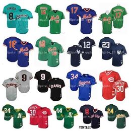 QQQ8 AIR01 Vintage Mesh Jersey Ken Griffey Jr. Dwight Gooden Ted Williams Hernandez Darryl Strawberry Andre Dawson Henderson Wade Boggs Retro Baseball