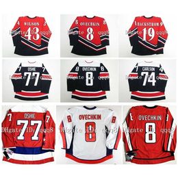 QQQ8 Alexander Ovechkin Hockey Jersey John Carlson Marcus Johansson Johan Larsson Nicklas Backstrom T.J. Oshie Wilson Garnet Hathaway Anthony