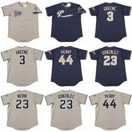 qqq8 C202 Hommes 3 KHALIL GREENE 23 ADRIAN GONZALEZ 44 JAKE PEAVY 2004 Maillot de Baseball