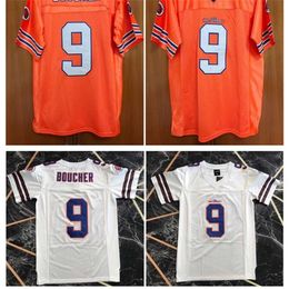 QQQ8 Goedkope Waterboy Movie Jerseys #9 Bobby Boucher Jerseys Orange White Blue Authentic Stitched Football Embroidery S topkwaliteit 1