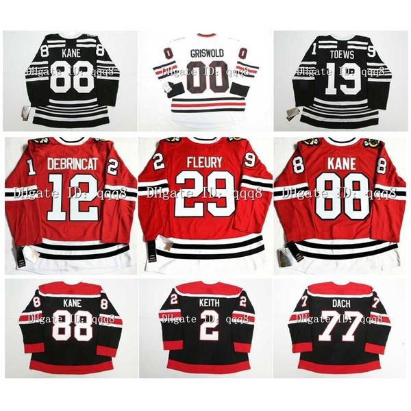 qqq8 Jonathan Toews Hockey Jersey Patrick Kane Alex DeBrincat Marc-Andre Fleury CLARK GRISWOLD Seth Jones Strome Connor Murphy Sam Lafferty