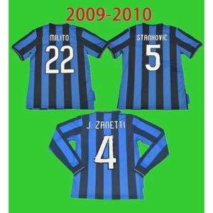 Qqq8 Milito J.zanetti Stanhovic 2009 2010 Finales Madrid Retro Soccer Jersey Vieira 09 10 Maillot de football Classique Vintage Quaresma Sneijder