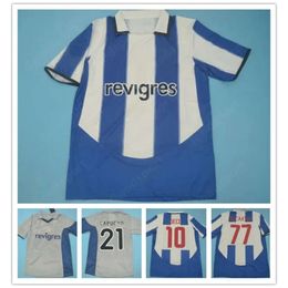 Qqq8 Retro 2001 10 Deco Capucho Soccer Jersey 2003 2004 Carvalho Kits de camiseta de fútbol Classic 77 Mccarthy 11 Derlei Maniche Iel Calcio