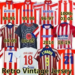 Qqq8 Retro 2004 2005 voetbalshirts F.torres Simeone 1994 95 96 97 2013 14 15 Courtois Arda Caminero Griezmann Falcao Gabi Home Vintage