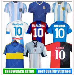 Qqq8 Rétro 78 86 85 Maradona Soccer Jerseys 82 83 93 94 81 95 Boca M E S I 87 Naples Napoli Maillot de football Enfants Newells Old Boys Classic