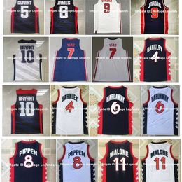 QQQ8 Retro Basketball Jersey 23 Michael Jor Dan 2012 Team USA Bryant Kevin Durant James Larry Bird 1992 USA Charles Barkley Karl Malone Penny