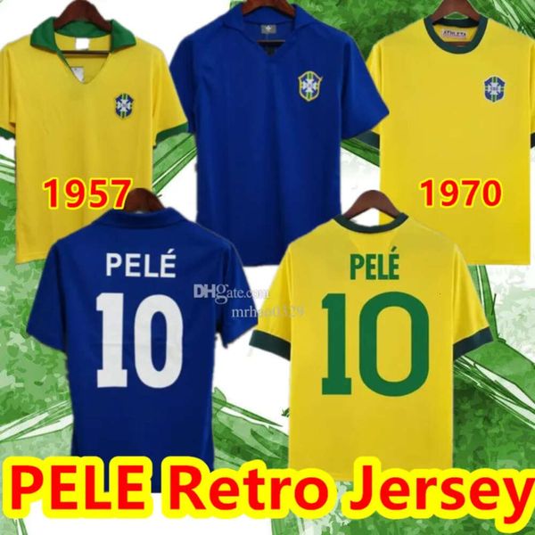 Qqq81957 1970 Rétro Pele Brésils Maillots De Football Camiseta De Futbol Paqueta Santos Chemise Brasil 22 23 Maillots Football Hommes Femmes