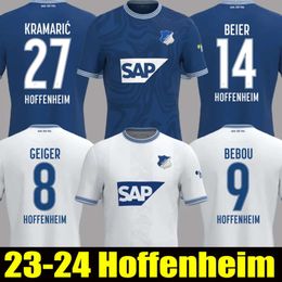Qqq823 24 Hoffenheim Soccer Jerseys Accueil Bleu Bebou Beier Kramaric Geiger Skov Ozan Kabak Grillitsch Kaderabek Samassekou John 2023 2024