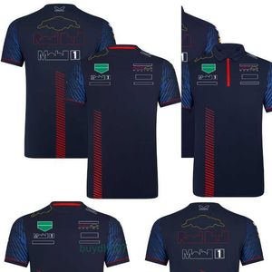 Qrao Polos pour hommes T-shirt de course de l'équipe F1 Polos de pilote de Formule 1 T-shirts Sport automobile Nouvelle saison Vêtements Fans Tops Maillot pour hommes Grande taille personnalisable