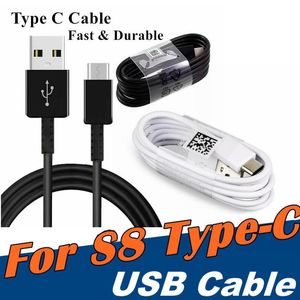 Hoge kwaliteit USB Type-C-kabel 1.2m voor Samsung Opmerking 20 Opmerking 8 S9 S10 S21 Type C Apparaat Snelle oplaadsynchronisatie Gegevenskabel Celtelefoon Kabels