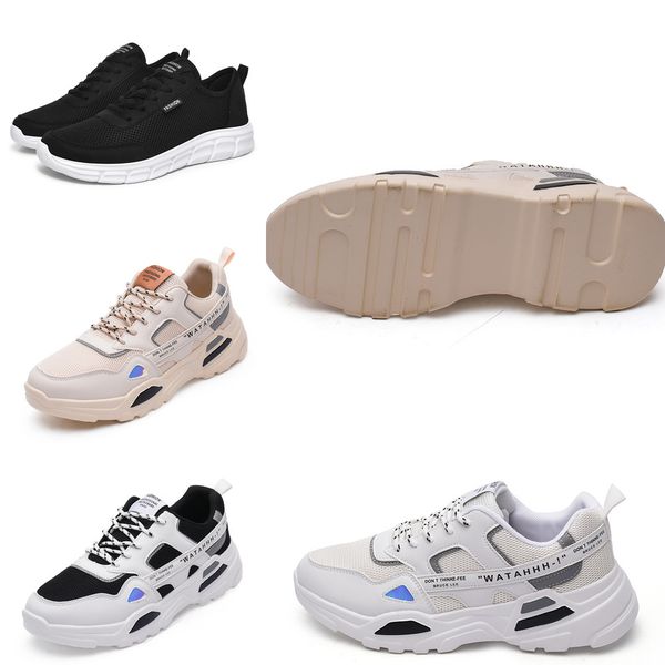 QS7E zapatos para correr casuales Hombres cómodos Un profundo transpirable Gris sólido Beige Mujer Accesorios Buena calidad Deporte Verano Moda Zapato para caminar 30