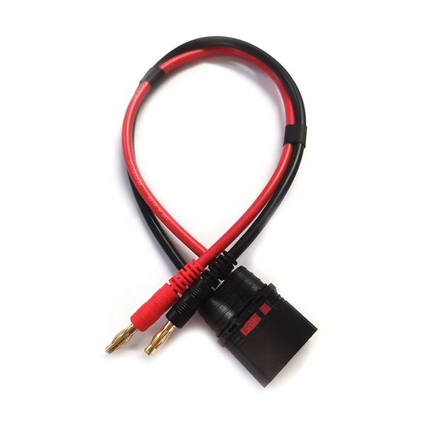 Conector QS8-S antichispas a conector Banana tipo bala de 4mm, Cable de carga 12AWG 20CM, adaptador de Cable de carga QS8 para batería Lipo de Dron RC DIY