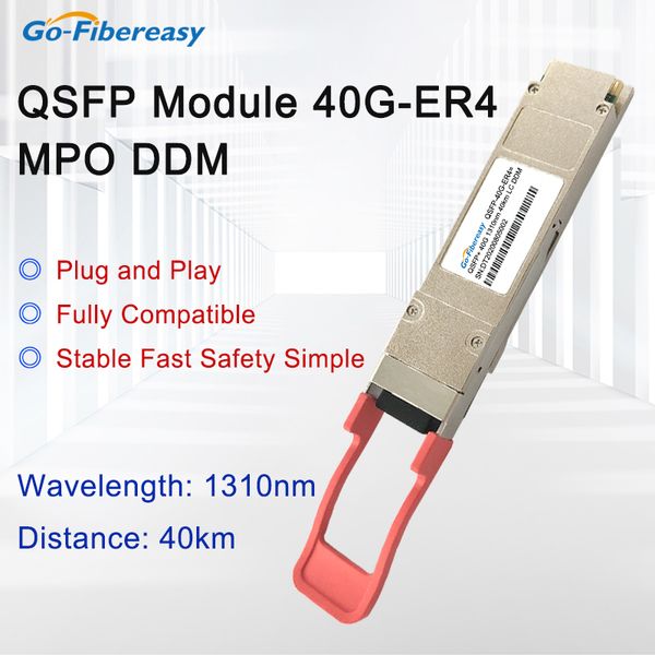 Module d'émetteur-récepteur QSFP 40 Go 40 km 40GBASE-ER4 1310NM DUAL LC DDM QSFP ER4 Module à fibre optique pour l'interrupteur Cisco / Huawei / Juniper