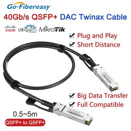 QSFP 40 GB DAC -kabel 0,5 m, 1 m, 2m, 3 m, 5m QSFP+ Passieve directe bevestigingskabel voor Mikrotic, Cisco, Huawei, Juniper Optical Switch