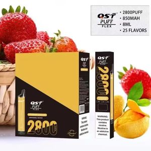 QST Puff Flex 2800 trekjes 2800 wegwerp Vape E-sigaretten vape desechable pods vapes apparaatkits 850mAh batterij vaper voorgevuld 8ml vapes wegwerp