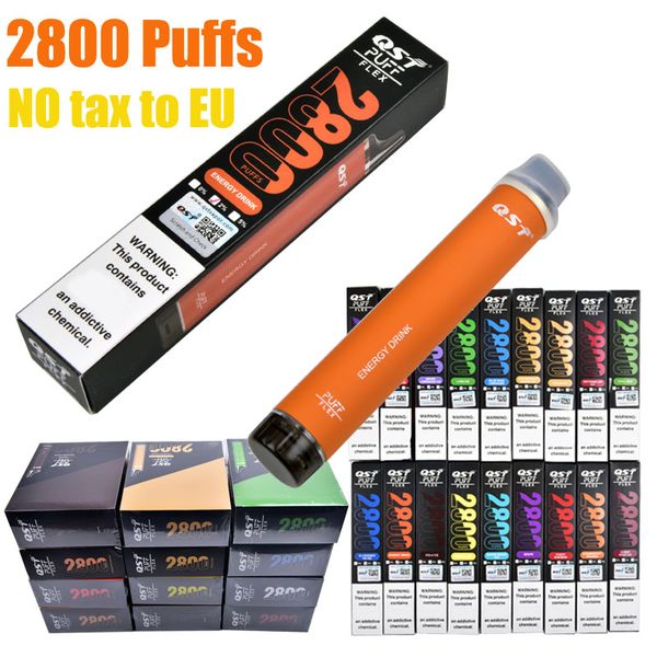 QST Puff Flex 2800 Puffs Dispositif de stylo vape pour cigarettes électroniques jetables avec bobine de maille