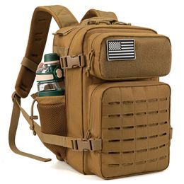 QT QY 25L sacs à dos tactiques militaires pour hommes armée Laser Cut Molle Daypack petit Bug Out sac sac à dos de sport avec double porte-gobelet 240202 369