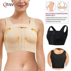 QTREE FEMPS POST-SURGRAGE CLOSE avant Push Up Posture Correcteur Corps Corps Shaper Compression Shapewear avec bande de soutien mammaire 240320