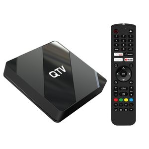 QTV X5 Android 10.0 TV Box Récepteur middleware Allwinner H616 2 Go 8 Go 2,4 G 5G WiFi 4k OTT Media Streamer Box avec 1 an d'abonnement au service