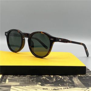 Qua Depp retro-vintage kleine ronde militzn gepolariseerde zonnebril UV400 46-23-145 Star Style unisex Italië geïmporteerde plank ful270k