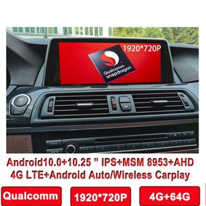 Lecteur multimédia de voiture Qualcomm 8Core Ram4G Rom64G pour BMW série 5 520i F10 F11 (2011-2016) CIC/NBT BT Wi-Fi