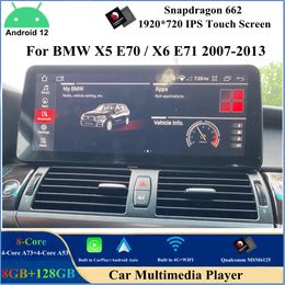 Qualcomm SN662 Android 12 Auto Dvd-speler voor BMW X5 E70 X6 E71 2007-2013 Originele CCC CIC Systeem Stereo Multimedia GPS Navigatie Bluetooth WIFI CarPlay Android Auto