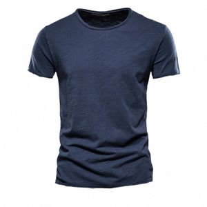 Kwaliteit 100% Cott Mannen T-shirt Fi Cut Ontwerp Slim Fit Soild heren t-shirt Tops Tees Brasil Korte Mouw T-shirt voor Mannen W0VW #