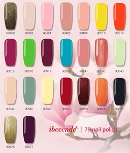 Qualité 10 ml 79 couleur gel UV bonne Texture séchage rapide longue durée échantillon gratuit trempage LED bonbons couleurs ensemble de vernis à ongles