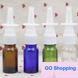 Kwaliteit 10 ml kleurrijke glazen nasale spray pet spray fles plastic fles make -up vloeistof dispensing tool met het spuitgereedschap