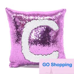 Qualité 13 style sirène taie d'oreiller paillettes taie d'oreiller sublimation coussin jeter taie d'oreiller taie d'oreiller décorative qui change de couleur cadeaux fille