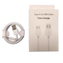 Kwaliteit 1m 3ft Type C USB L Kabel Super snel oplaadsnoeren Snelle telefoonlader Kabel Telefoonkabel voor iPhone Samsung Andorid -telefoonkabel met winkelbox