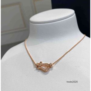 Kwaliteit 2023 Charme hanger ketting met diamant in twee kleuren vergulde hebben postzegel PS4492A