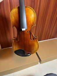 Kwaliteit 4/4 Handmde viool Natuurlijk geluid Uniek solide esdoorn terug sparren top